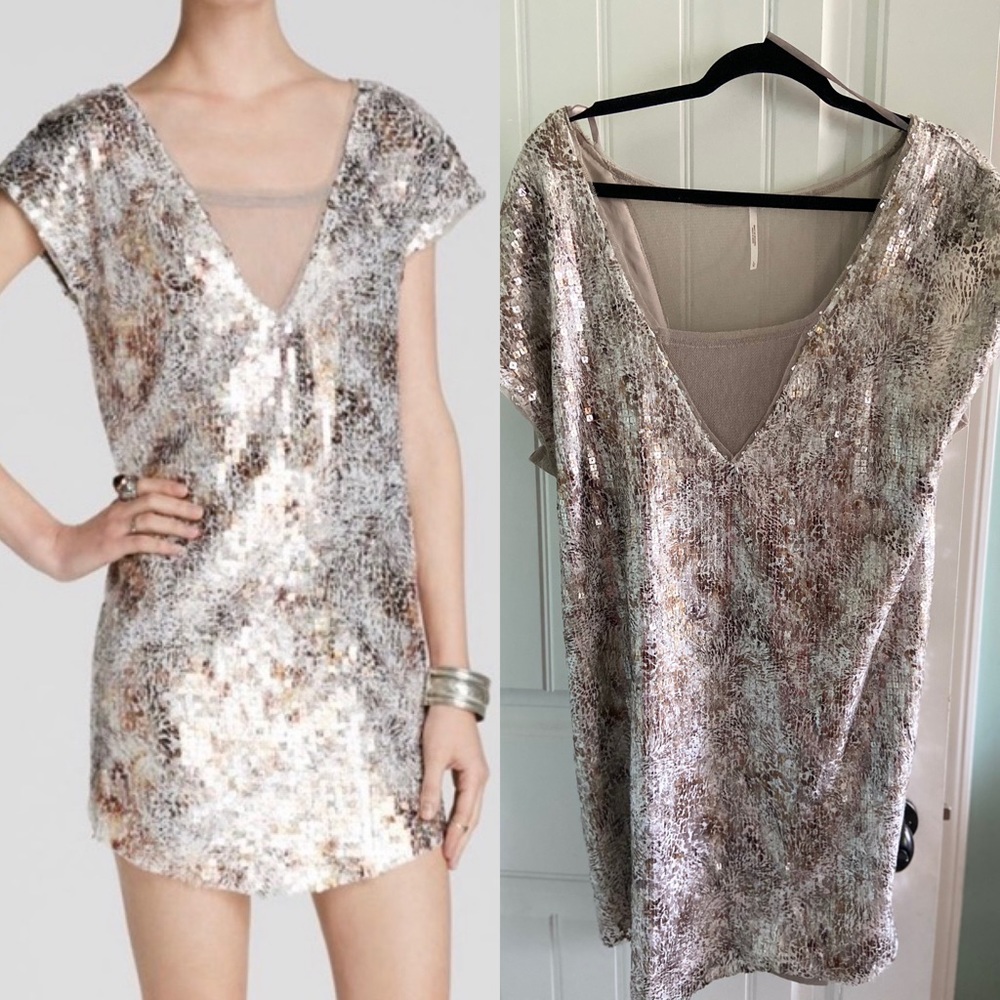 Free People sparkly shift dress